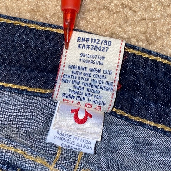True Religion Billy Crystal Pave Jeans Low Rise Straight Leg Y2K Pants Size 25 - Picture 9 of 9